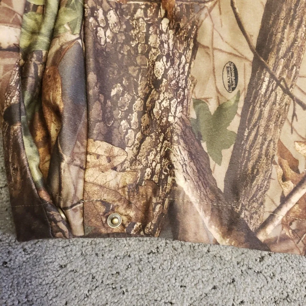 Woolrich Pants Mens XL Camo Cargo Realtree Hardwoods Green Snap Ankles Hunting